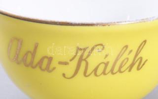 2 db Ada Kaleh feliratos Chodau mokkás csésze, kézzel festett, jelzett, hibátlan