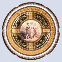 2 db mitológia jelenetes teás csésze, aljjal. Matricás, jelzett, hibátlan