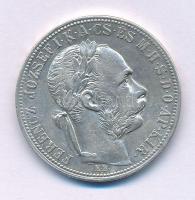 1887KB 1Ft Ag "Ferenc József / Barokk címer" T:XF,VF
Hungary 1887KB 1 Forint Ag "Fra...