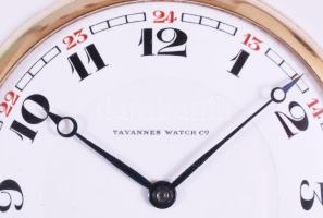 Tavannes Watch Co. arany (Au) tokos zsebóra. 14k, belső fedele réz, jelzett, működik, d: 5 cm, brutt...