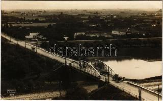 1941 Mezőtúr, látkép a közúti vasúti híddal. Borbély Gyula kiadása (EK)