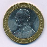 Vatikán DN "VI. Pál pápa 1963-1978" bicolor emlékérem kapszulában (34mm) T:UNC ujjlenyomat Vatican ND "Pope PauI VI 1963-1978" bicolor medallion in capsule (34mm) C:UNC fingerprint