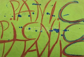 Bada Dada (Bada Tibor, 1963-2006): Pánik-Picnic-Titanic (1990-as évek). Vegyes technika, papír. Jelz...