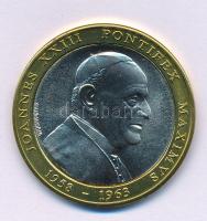 Vatikán DN "XXIII. János pápa 1958-1963" bicolor emlékérem kapszulában (34mm) T:UNC  Vatican ND "Pope John XXIII 1958-1963" bicolor medallion in capsule (34mm) C:UNC