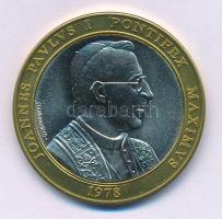Vatikán DN "I. János Pál pápa 1978" bicolor emlékérem kapszulában (34mm) T:UNC Vatican ND "Pope John Paul I 1978" bicolor medallion in capsule (34mm) C:UNC