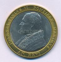 Vatikán DN "II. János Pál pápa 1978-" bicolor emlékérem kapszulában (34mm) T:UNC Vatican ND "Pope John Paul II 1978-" bicolor medallion in capsule (34mm) C:UNC