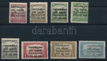 Nyugat-Magyarország I. 1921 8 db bélyeg Bodor vizsgálójellel (ca 14.000)