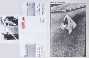 1979 Lengyel András, kisplakát és plakát; másik további felirat nélküli plakát, 42x30 és 25x34,5 és 21x14,5 cm + Budaörs, Jókai Műv. Ház meghívó, benne Lenygel András kiállítás