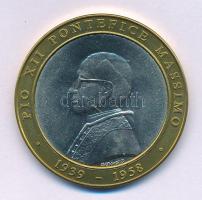 Vatikán DN "XII. Piusz pápa 1939-1958" bicolor emlékérem kapszulában (34mm) T:UNC Vatican ND "Pope Pius XII 1939-1958" bicolor medallion in capsule (34mm) C:UNC