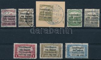 Nyugat-Magyarország I. 1921 8 klf bélyeg Bodor vizsgálójellel