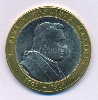 Vatikán DN "X. Piusz pápa 1903-1914" bicolor emlékérem kapszulában (34mm) T:UNC Vatican ND "Pope Pius X 1903-1914" bicolor medallion in capsule (34mm) C:UNC