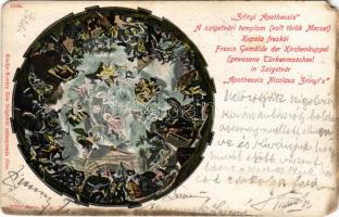 Szigetvár, "Zrínyi Apotheosis" A szigetvári templom (volt török mecset) kupola freskói. Kozáry Ede kiadása (EM)