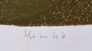 Kőnig Frigyes (1955-): Köretek. Litográfia, papír, jelzett, művészpéldány EA IX/XV számozással, 36x5...