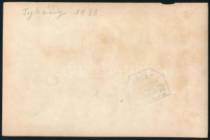 1938 Tihany, megemlékezés a IV. Károly kálváriánál, fotó, a hátoldalon pecséttel jelzett, 11,5x17,5 ...