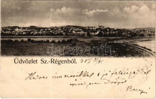 1902 Szászrégen, Magyarrégen, Reghin; madártávlat, látkép / general view (EK)