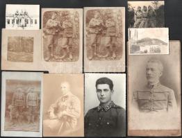 Vegyes katonai fotó tétel, összesen 18 db, változó méretben és állapotban, 20,5x11,5 cm-ig