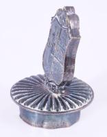 Győr címeres dugó borítás, ezüstözött fém 4 cm