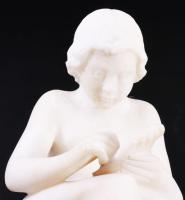 Tövishúzó fiú. Alabástrom szobor. 18 cm