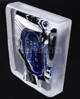 A. Raymond cseh design üveg dísz. Férfi arc. Formába öntött, többrétegű, anyagában színezett. Jelzet...