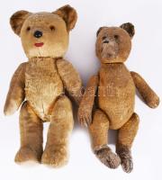 2 db régi teddy maci 37 cm + Kis könyv a mackókról, szakirodalom