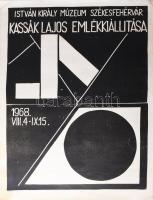 1968 Kassák Lajos emlékkiállítás, SZékesfehérvár, kiállítási plakát. Linómetszet, papír. Jelzés nélkül (Fajó János?). Apró lapszéli szakadásokkal. Kissé foltos. 73x55 cm