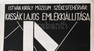 1968 Kassák Lajos emlékkiállítás, SZékesfehérvár, kiállítási plakát. Linómetszet, papír. Jelzés nélk...
