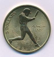 Ausztrália 2000. 5D Al-bronz "Sydneyi Olimpia 2000 - Softball" tanúsítvánnyal (38,74mm) T:BU 2000. 5 Dollars Al-Bronze "Sydney 2000 Olympics - Softball" with certificate (38,74mm) C:BU Krause KM#378