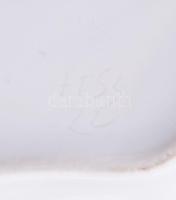 2 db Herendi Apponyi mintás levél tálka, Kézzel festett, jelzett, hibátlan 15x12 cm