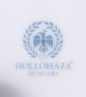 Hollóházi talpas váza, Matricás, jelzett, hibátlan 16 cm