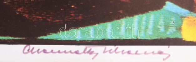 Gyarmathy Tihamér (1915-2005): Fények és árnyékok c. 1947-ben készült művének nyomata. Ofszet, papír...