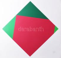 Max Bill (1908-1994): Transcoloration (cím nélkül), 1988. Szitanyomat, papír, jelzett. 63,5×63,5 cm/ serigraphy on paper, signed