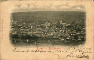 1900 Szászváros, Broos, Orastie; látkép. Graef H. kiadása / general view (szakadás / tear)