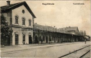 Nagykikinda, Kikinda; vasútállomás. Vasúti levelezőlapárusítás 4194. / railway station (EB)