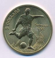 Ausztrália 2000. 5D Al-bronz "Sydneyi Olimpia 2000 - Labdarúgás" tanúsítvánnyal (38,74mm) ...