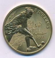 Ausztrália 2000. 5D Al-bronz "Sydneyi Olimpia 2000 - Gyeplabda" tanúsítvánnyal (38,74mm) T...