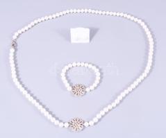 Tenyésztett gyöngy ékszer szett.