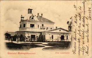1901 Stubnyafürdő, Túróchévíz, Stubnianske Teplice, Turcianske Teplice; Zöld tükörfürdő / spa, bath (EK)