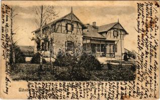 1904 Stubnyafürdő, Túróchévíz, Stubnianske Teplice, Turcianske Teplice; Leszenszky villa. Stransky Jakab és neje kiadása / villa (EB)
