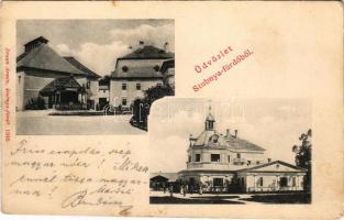 Stubnyafürdő, Túróchévíz, Stubnianske Teplice, Turcianske Teplice; villa, fürdő. Braun Ármin kiadása / villa, spa (EK)