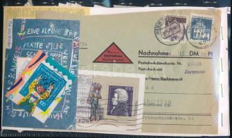 NSZK min. 1.000 db bélyeg, köztük eurós értékek, blokkok, néhány küldemény is, ömlesztve tasakban