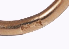 Jáde medál arany (Au) szerelékkel, 14k, jelzett, h: 4 cm