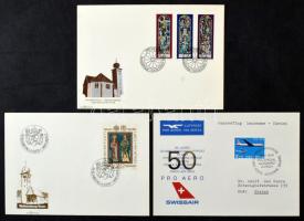 Kb. 250 db svájci és Liechtenstein modern FDC