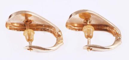 Arany (Au) fülbevaló pár, 14k, jelzett, nettó 2,2g