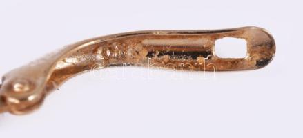 Arany (Au) fülbevaló pár, 14k, jelzett, nettó 2,2g