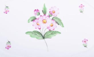 Herendi bécsi rózsa mintás sültes tál. Kézzel festett, jelzett, hibátlan 41x33 cm