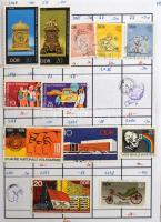 36 db nagyobb méretű lefutott cserefüzet benne főleg európai, javarészt német bélyegek