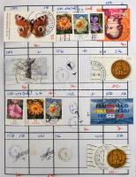 36 db nagyobb méretű lefutott cserefüzet benne főleg európai, javarészt német bélyegek