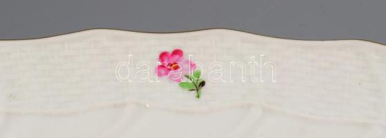 Herendi bécsi rózsa mintás sültes tál. Kézzel festett, jelzett, hibátlan 38x30 cm