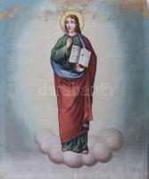 Jelzés nélkül, XIX. sz. festő: Körmeneti zászlók, Nyugat-Magyarország, 5 db. Olaj, vászon. Egyik két...