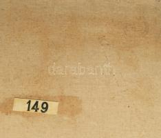 Kallósné H. Adrienne (1885-1930): Csendélet. Olaj, vászon. Jelzett. Hátoldalán régi MNG kiviteli bél...